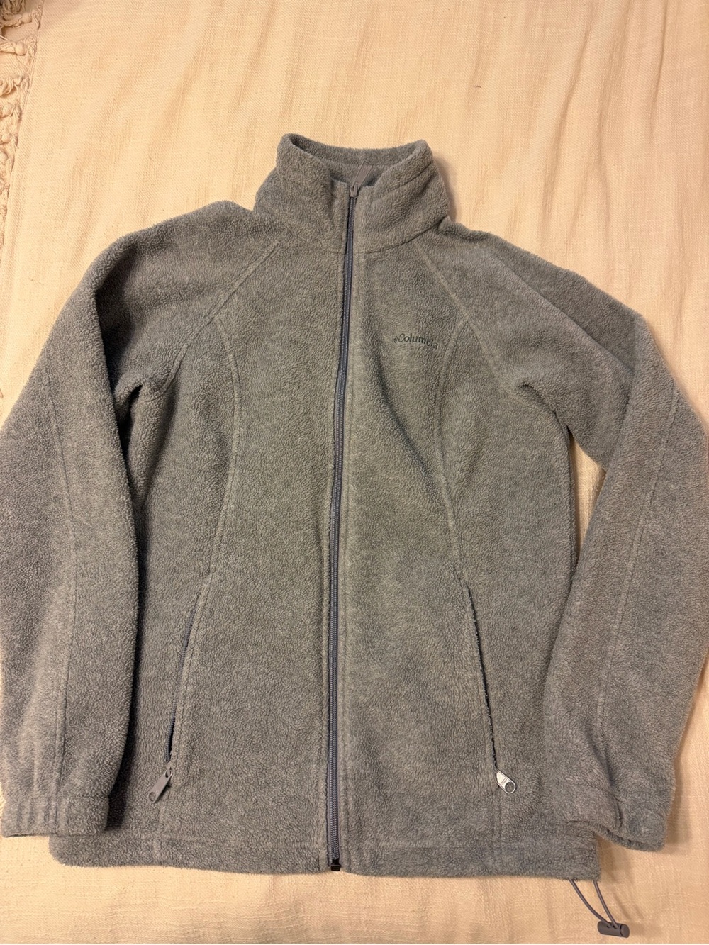Columbia Size Small Gray Full‑Zip Fleece Jacket